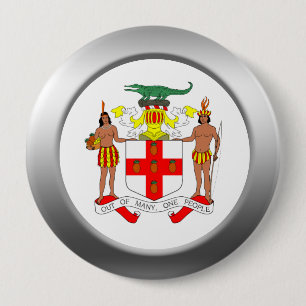 Badge Rond 10 Cm Manteau de la Jamaïque des bras