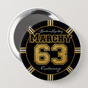 Badge Rond 10 Cm Marche de hockey de Boston 63