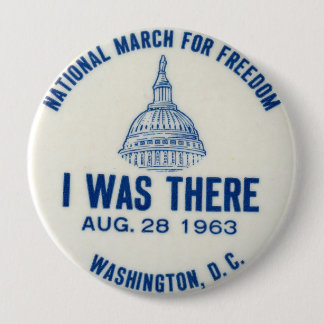 Badge Rond 10 Cm marche sur le bouton de Washington 1963