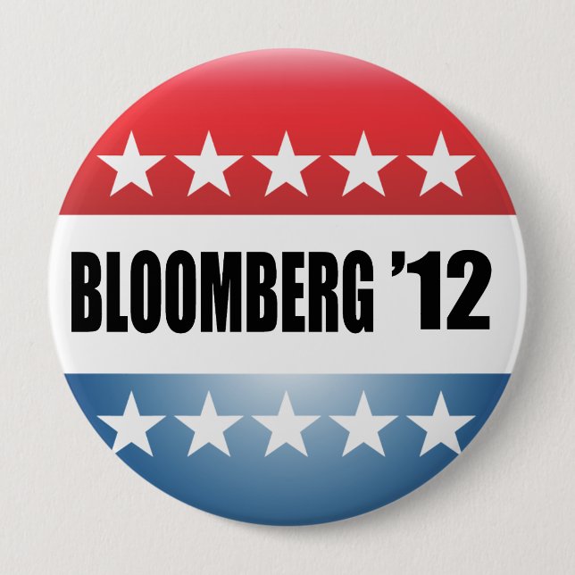BADGE ROND 10 CM MICHAEL BLOOMBERG (Devant)