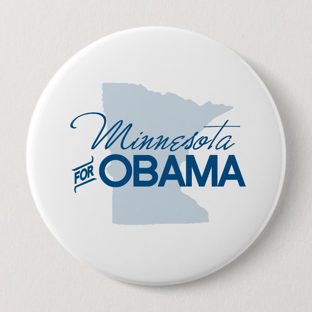Badge Rond 10 Cm Minnesota pour Obama.png (Devant)