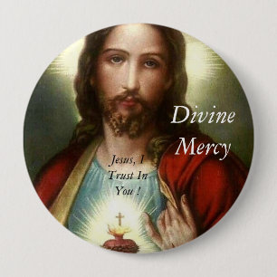 Badge Rond 10 Cm Miséricorde divine
