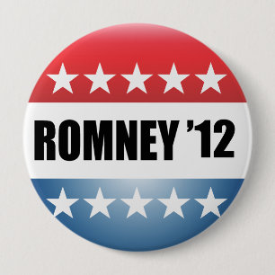BADGE ROND 10 CM MITT ROMNEY