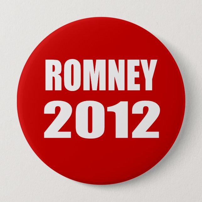 BADGE ROND 10 CM MITT ROMNEY 2012 (Devant)