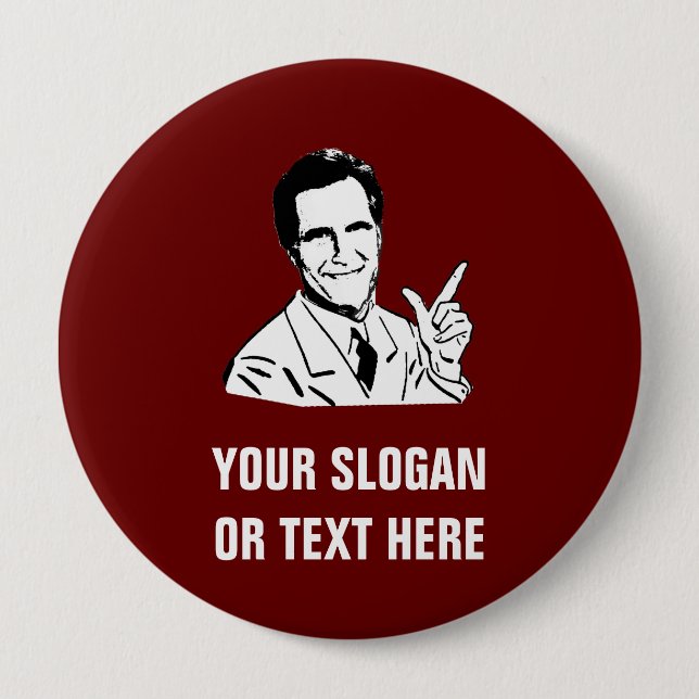 Badge Rond 10 Cm Mitt Romney parlant (Devant)