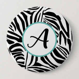 Badge Rond 10 Cm Modèle Zebra