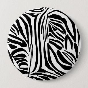 Badge Rond 10 Cm Modèle Zèbre