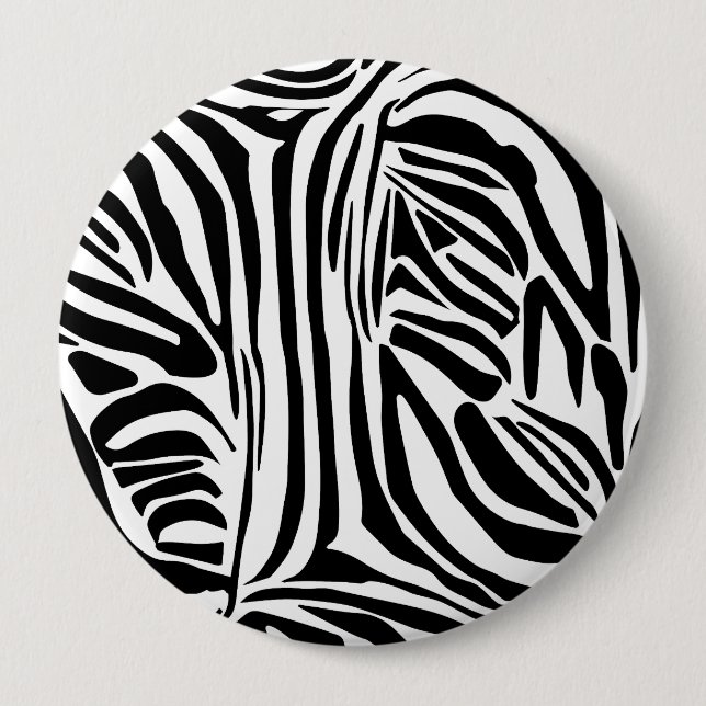 Badge Rond 10 Cm Modèle Zèbre (Devant)
