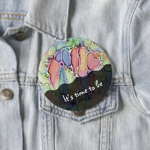 Badge Rond 10 Cm Modes de vie - Art neurographique Motif 1