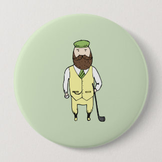Badge Rond 10 Cm Monsieur dans le club de golf