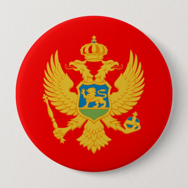 Badge Rond 10 Cm Monténégro (Devant)