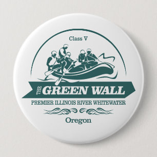 Badge Rond 10 Cm Mur verte (rafting 2)