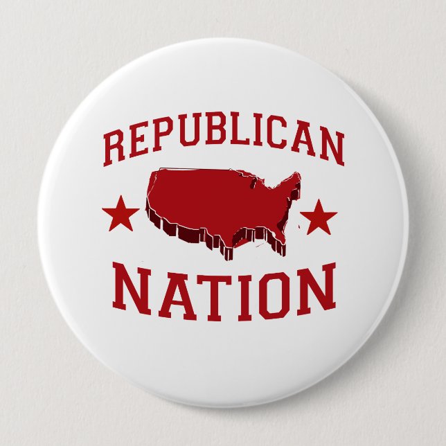 BADGE ROND 10 CM NATION RÉPUBLICAINE (Devant)
