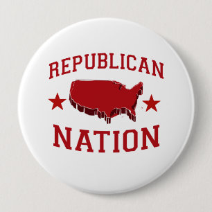 BADGE ROND 10 CM NATION RÉPUBLICAINE