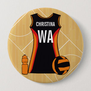 Badge Rond 10 Cm Netball personnel unique