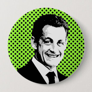 Badge Rond 10 Cm Nicolas Sarkozy