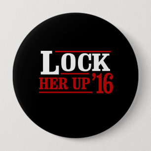 Badge Rond 10 Cm N'importe qui mais Hillary - fermez à clef son