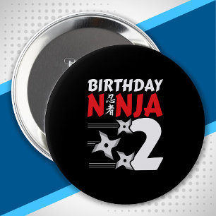 Badge Rond 10 Cm Ninja Birthday Party