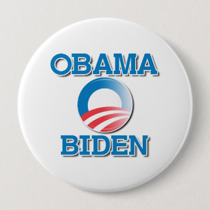 BADGE ROND 10 CM NOMS D'OBAMA BIDEN DEUX - .PNG