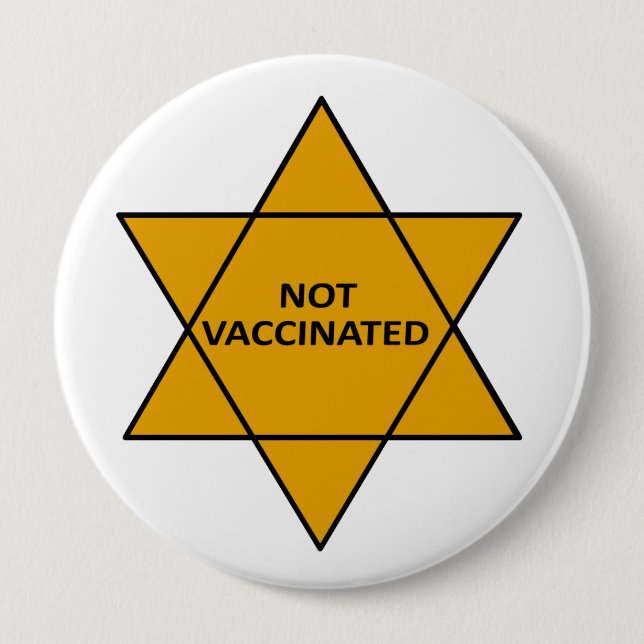 Badge Rond 10 Cm Non vacciné (Devant)