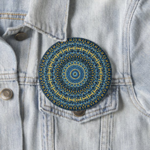 Badge Rond 10 Cm Nuit étoilée de Van Gogh Abstrait Groovy Bohème Ma