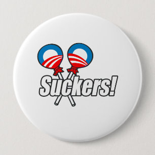 Badge Rond 10 Cm Obama Suckers !