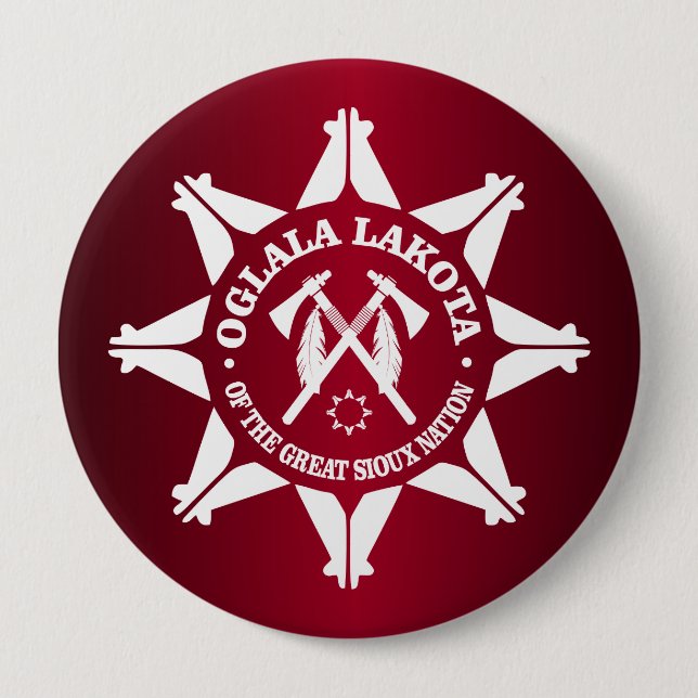 Badge Rond 10 Cm Oglala Lakota (Devant)