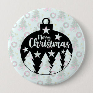 Badge Rond 10 Cm Ornement d'arbre de Noël