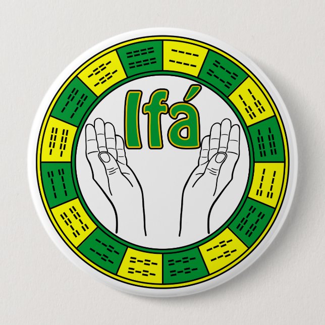 Badge Rond 10 Cm Orunmila - Ifá (Devant)