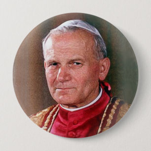 Badge Rond 10 Cm Pape St John Paul II