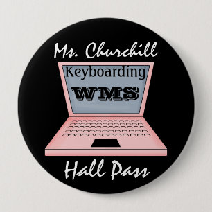 Badge Rond 10 Cm Passe du Hall de l'enseignant