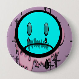 Badge Rond 10 Cm Pastel Goth Pleurer Emoji Pin