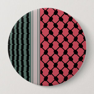 Badge Rond 10 Cm Pastèque palestinienne Hatta Keffiyeh Kufiya Folk