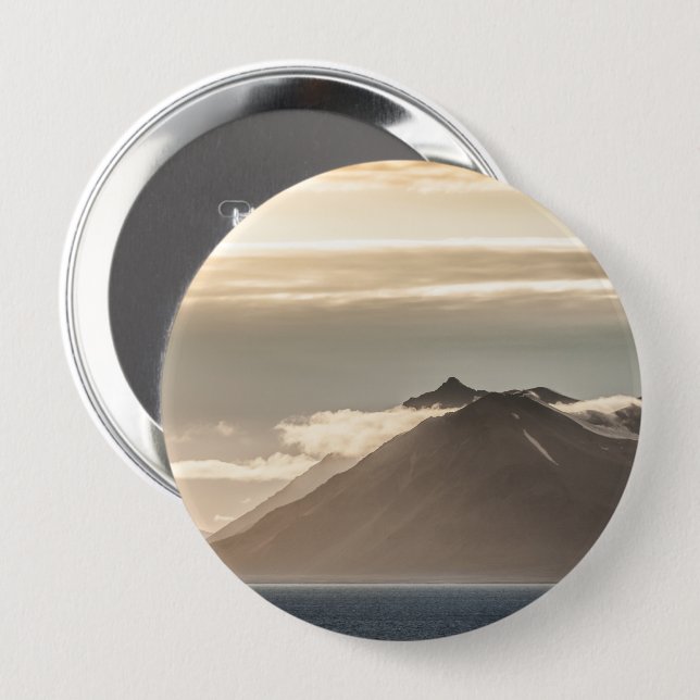 Badge Rond 10 Cm Paysage de Svalbard (Devant & derrière)