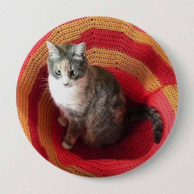 Badge Rond 10 Cm Pearl Cat sur l'Afghanistan (Devant)