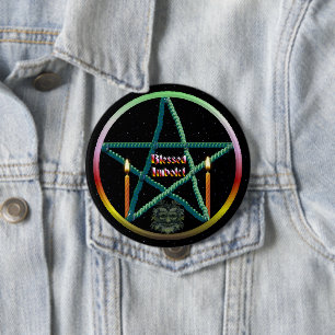 Badge Rond 10 Cm Pentacle Imbolc