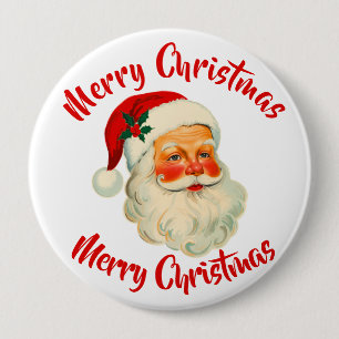 Badge Rond 10 Cm Père Noël Noël