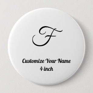 Badge Rond 10 Cm Personnalisez simple coutume 4 pouces Rond