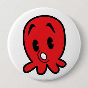 Badge Rond 10 Cm Petit poulpe