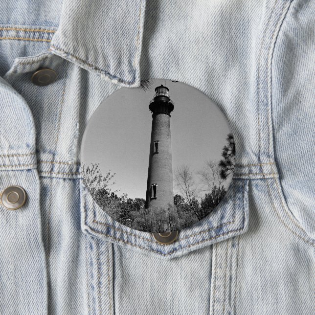 Badge Rond 10 Cm Phare de Currituck (En situation)