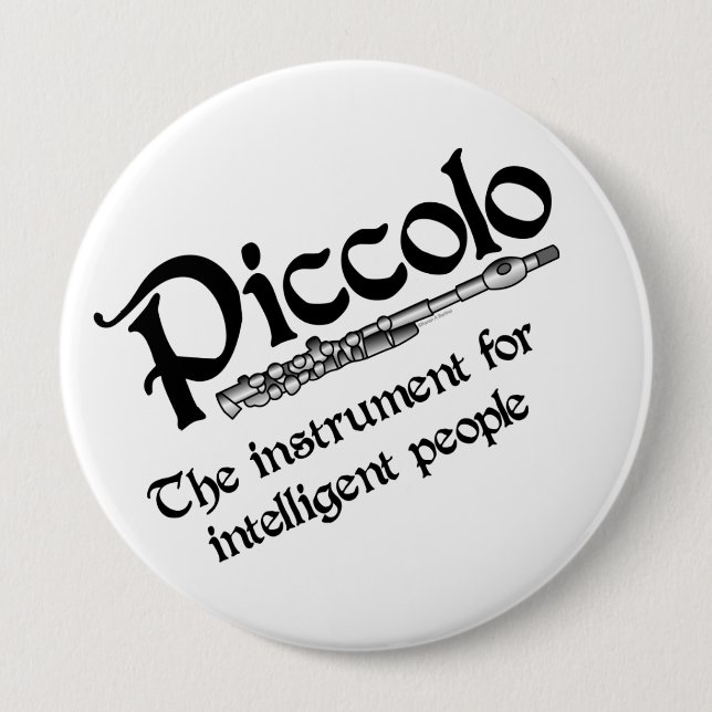 Badge Rond 10 Cm Piccolo intelligent (Devant)