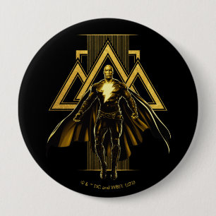 Badge Rond 10 Cm Pilier triangulaire noir Adam