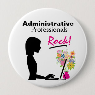 Badge Rond 10 Cm Pin administratif de roche de professionnels