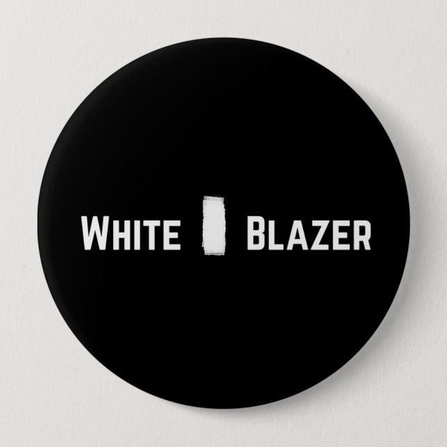 Badge Rond 10 Cm Pin appalachien de "Blanc-Blazer" de traînée (Devant)