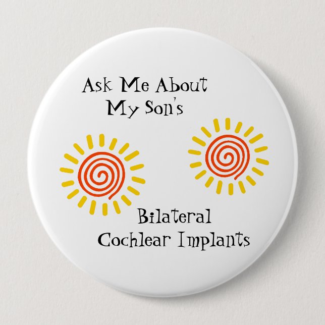 Badge Rond 10 Cm Pin bilatéral de fils (Devant)