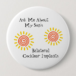 Badge Rond 10 Cm Pin bilatéral de fils