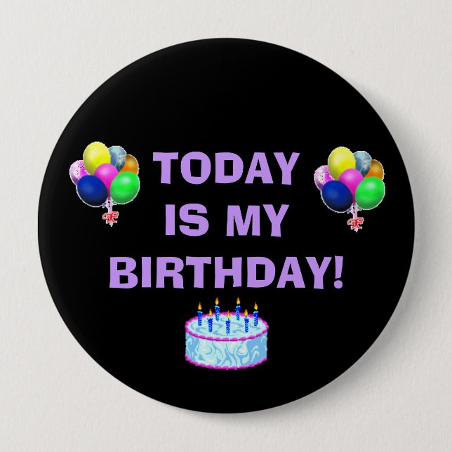 Badge Rond 10 Cm Pin d'anniversaire (Devant)