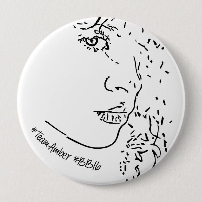 Badge Rond 10 Cm Pin de défenseur de #TeamAmber (Devant)