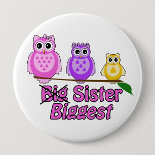 Badge Rond 10 Cm Pin de la plus grande soeur