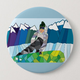 Badge Rond 10 Cm Pin de surfeur (la personnaliser de retour